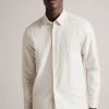 Ted Baker Cream Kingwel Long Sleeve Linen Shirt -Ted Baker Shop 101108s