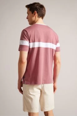 Ted Baker Pink Trez Short Sleeved Regular ColourBlock T-Shirt 8 Ted Baker Pink Trez Short Sleeved Regular ColourBlock T-Shirt -Ted Baker Shop 108613s2