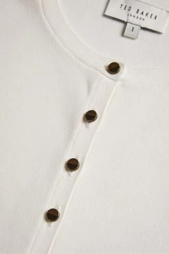 Ted Baker Camilda White Rayon Cropped White Cardigan 11 Ted Baker Camilda White Rayon Cropped White Cardigan -Ted Baker Shop 112918s5