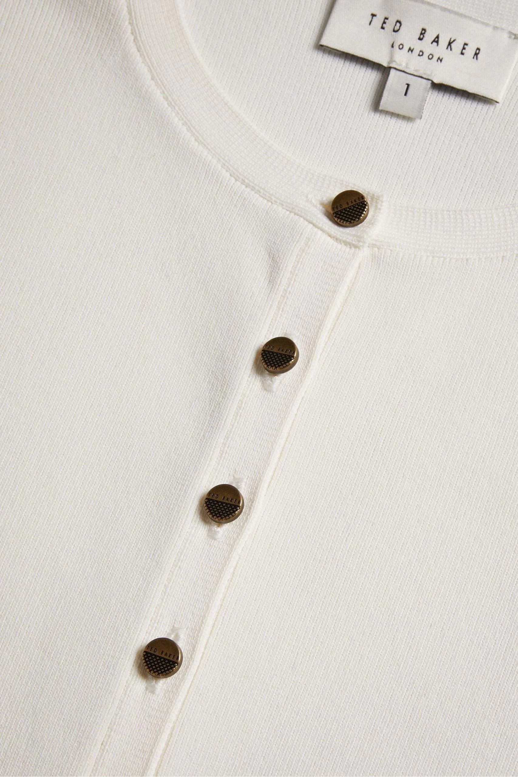 Ted Baker Camilda White Rayon Cropped White Cardigan 7 Ted Baker Camilda White Rayon Cropped White Cardigan - Image 5