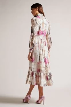 Ted Baker Freisya Lace Tape Cut Out Nude Midi Dress -Ted Baker Shop 123755s2