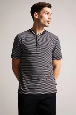 Ted Baker Garnerr Black Short Sleeve Regular Fit Polo Shirt