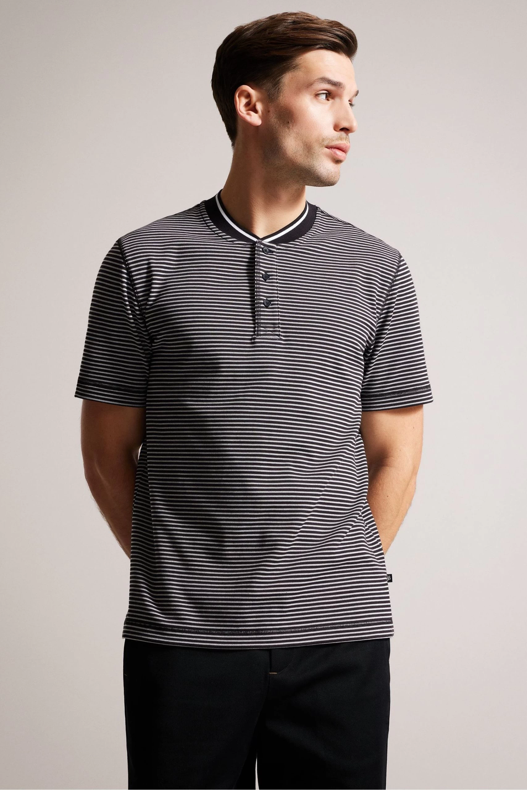 Ted Baker Garnerr Black Short Sleeve Regular Fit Polo Shirt 3 Ted Baker Garnerr Black Short Sleeve Regular Fit Polo Shirt