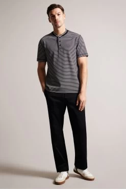 Ted Baker Garnerr Black Short Sleeve Regular Fit Polo Shirt 9 Ted Baker Garnerr Black Short Sleeve Regular Fit Polo Shirt -Ted Baker Shop 125593s3