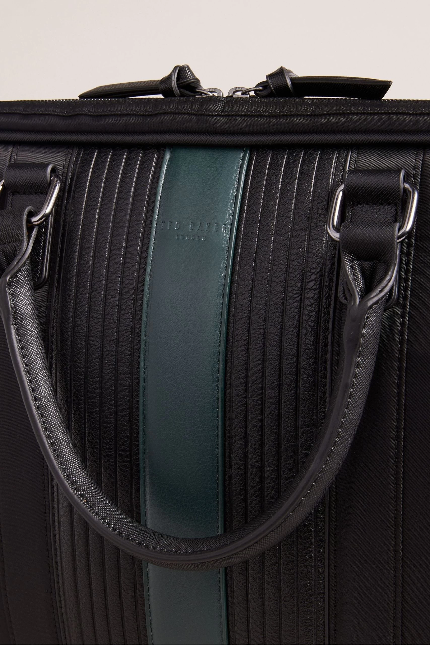 Ted Baker Rooky Black Core Twill Pu Striped Document Bag 6 Ted Baker Rooky Black Core Twill Pu Striped Document Bag - Image 4