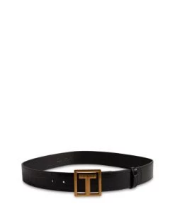 Telisa Statement T Buckle Croc Embossed Leather Belt - Ted Baker
