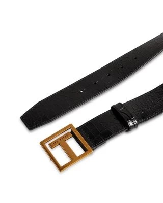 Telisa Statement T Buckle Croc Embossed Leather Belt - Ted Baker 5 Telisa Statement T Buckle Croc Embossed Leather Belt - Ted Baker - Image 3