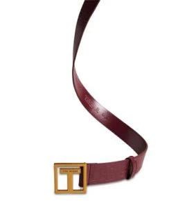 Telisy Statement T Buckle Croc Embossed Leather Belt - Ted Baker -Ted Baker Shop 13189953 fpx
