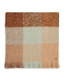 Checked Brushed Long Scarf - Ted Baker