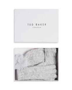 Embellished Pom Pom Hat & Gloves Gift Set - Ted Baker -Ted Baker Shop 13315143 fpx