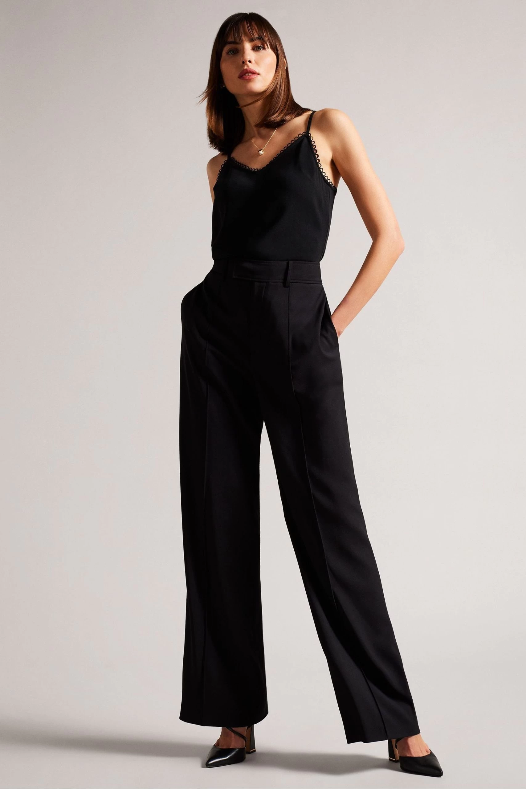 Ted Baker Andreno Black Strappy Cami With Rouleaux Trims 5 Ted Baker Andreno Black Strappy Cami With Rouleaux Trims - Image 3