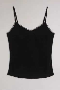Ted Baker Andreno Black Strappy Cami With Rouleaux Trims 11 Ted Baker Andreno Black Strappy Cami With Rouleaux Trims -Ted Baker Shop 160977s4