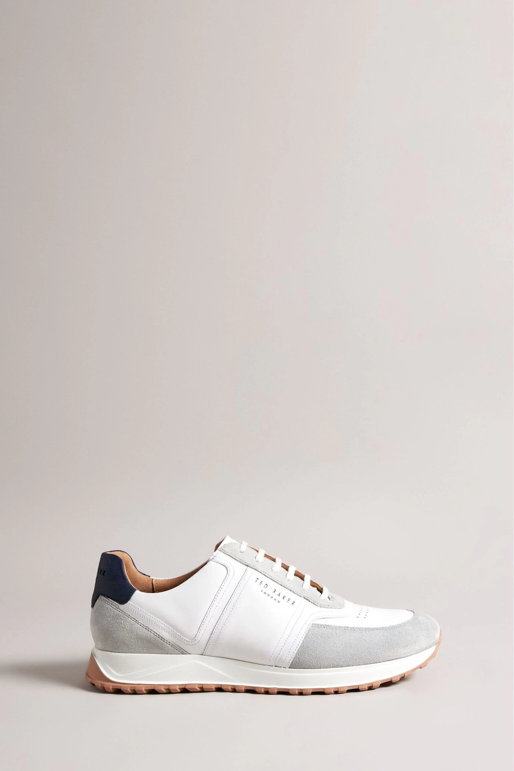 Ted Baker Frayney White Leather And Suede Sneakers 3 Ted Baker Frayney White Leather And Suede Sneakers