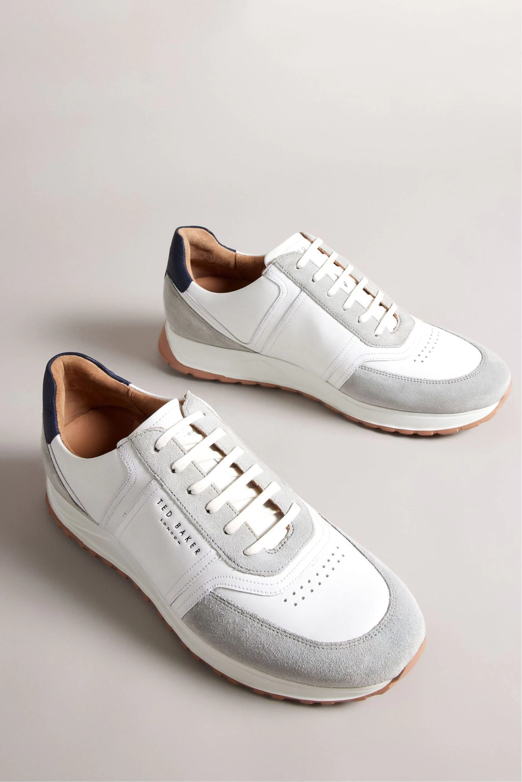 Ted Baker Frayney White Leather And Suede Sneakers 4 Ted Baker Frayney White Leather And Suede Sneakers - Image 2