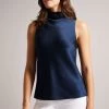 Ted Baker Blue Hildri Cowl Neck Sleeveless Top 2 Ted Baker Blue Hildri Cowl Neck Sleeveless Top -Ted Baker Shop 164749s