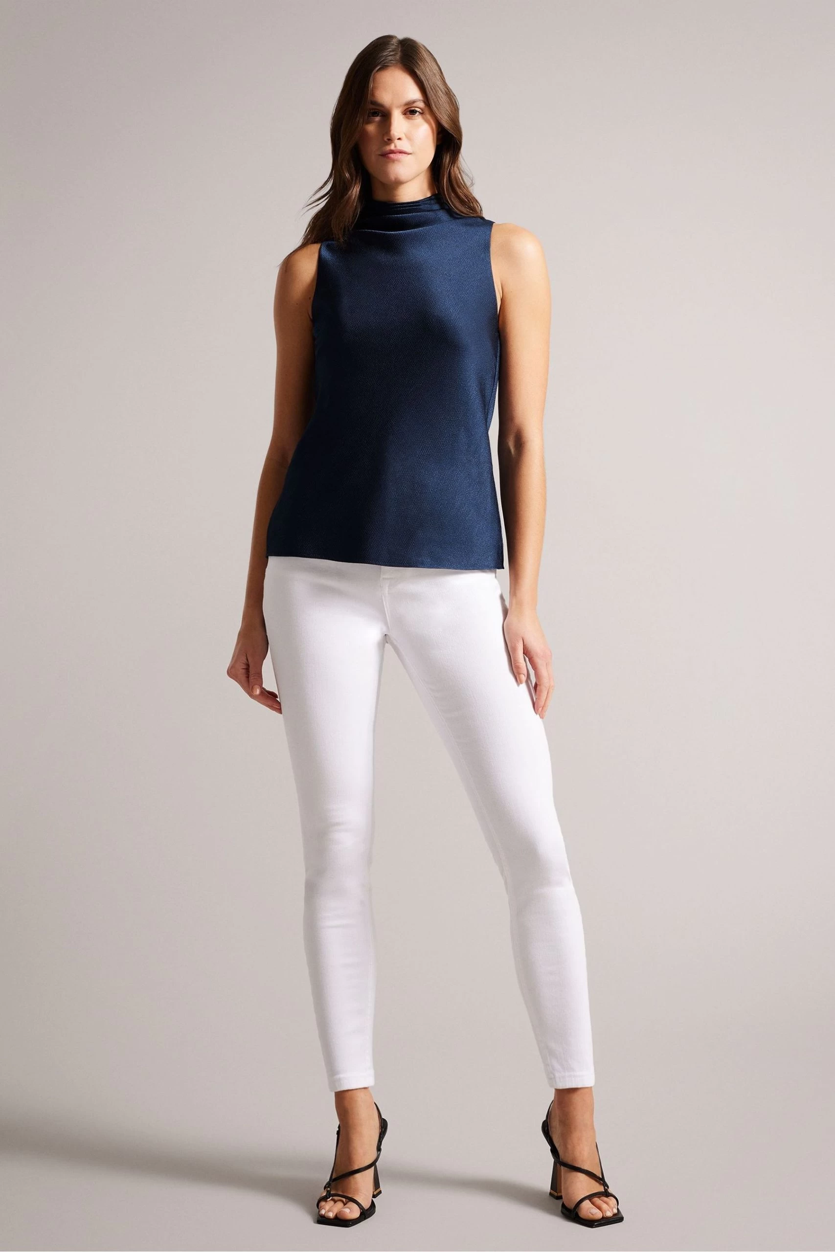 Ted Baker Blue Hildri Cowl Neck Sleeveless Top 5 Ted Baker Blue Hildri Cowl Neck Sleeveless Top - Image 3