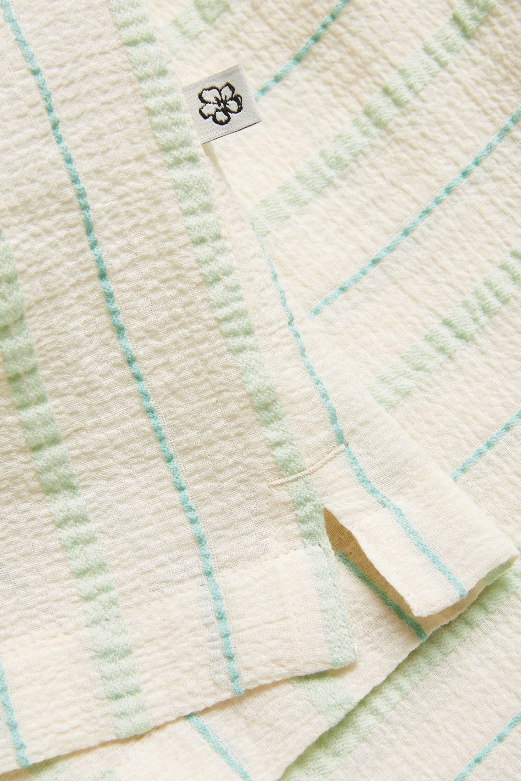 Ted Baker Green Hillma Short Sleeved Seersucker Stripe Shirt 7 Ted Baker Green Hillma Short Sleeved Seersucker Stripe Shirt - Image 5