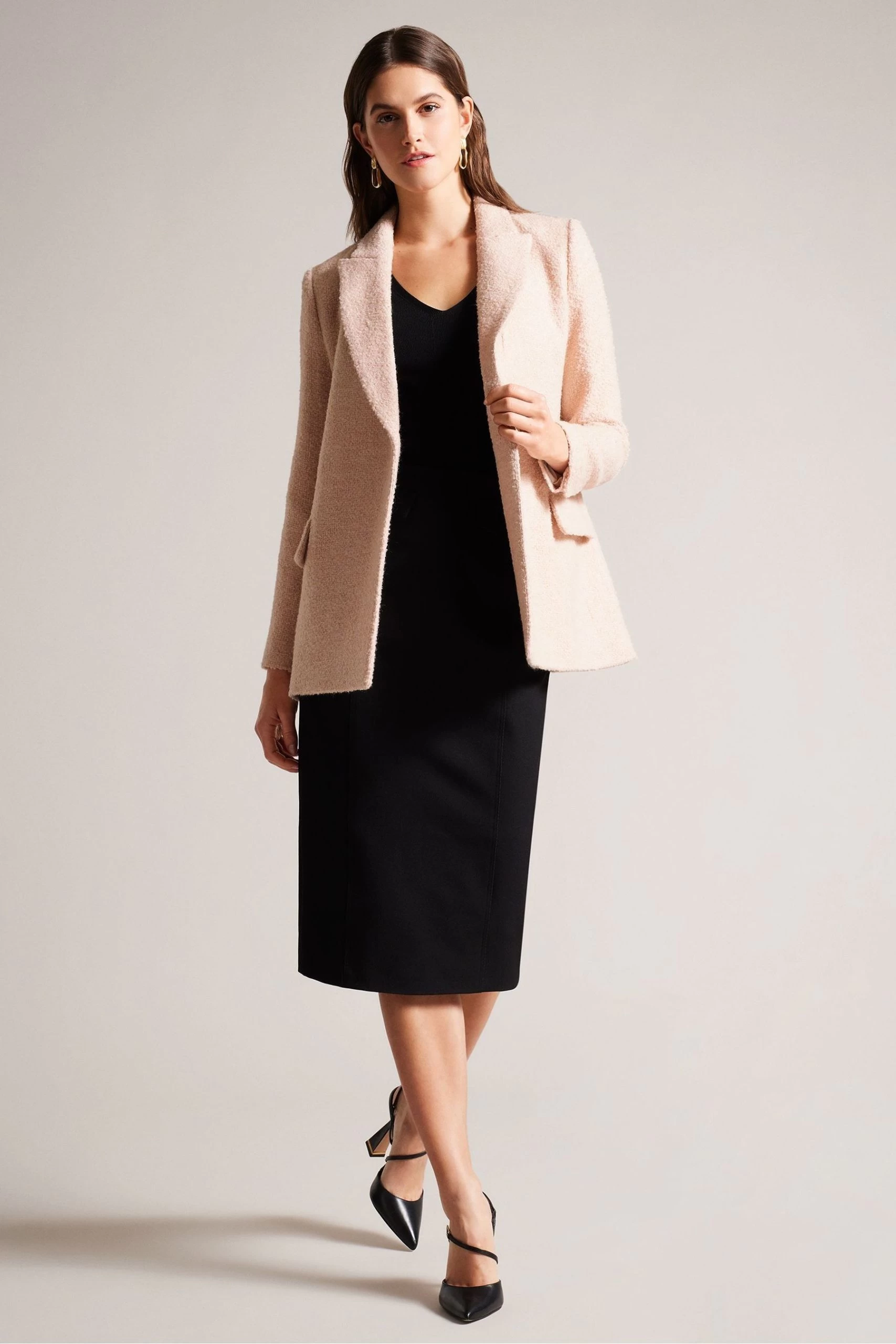 Ted Baker Oversized Pink Double Breasted Blazer Coat 5 Ted Baker Oversized Pink Double Breasted Blazer Coat - Image 3