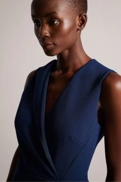 Ted Baker Navy Blue Tilolah Seam Detail Bodycon Dress 10 Ted Baker Navy Blue Tilolah Seam Detail Bodycon Dress -Ted Baker Shop 171903s4