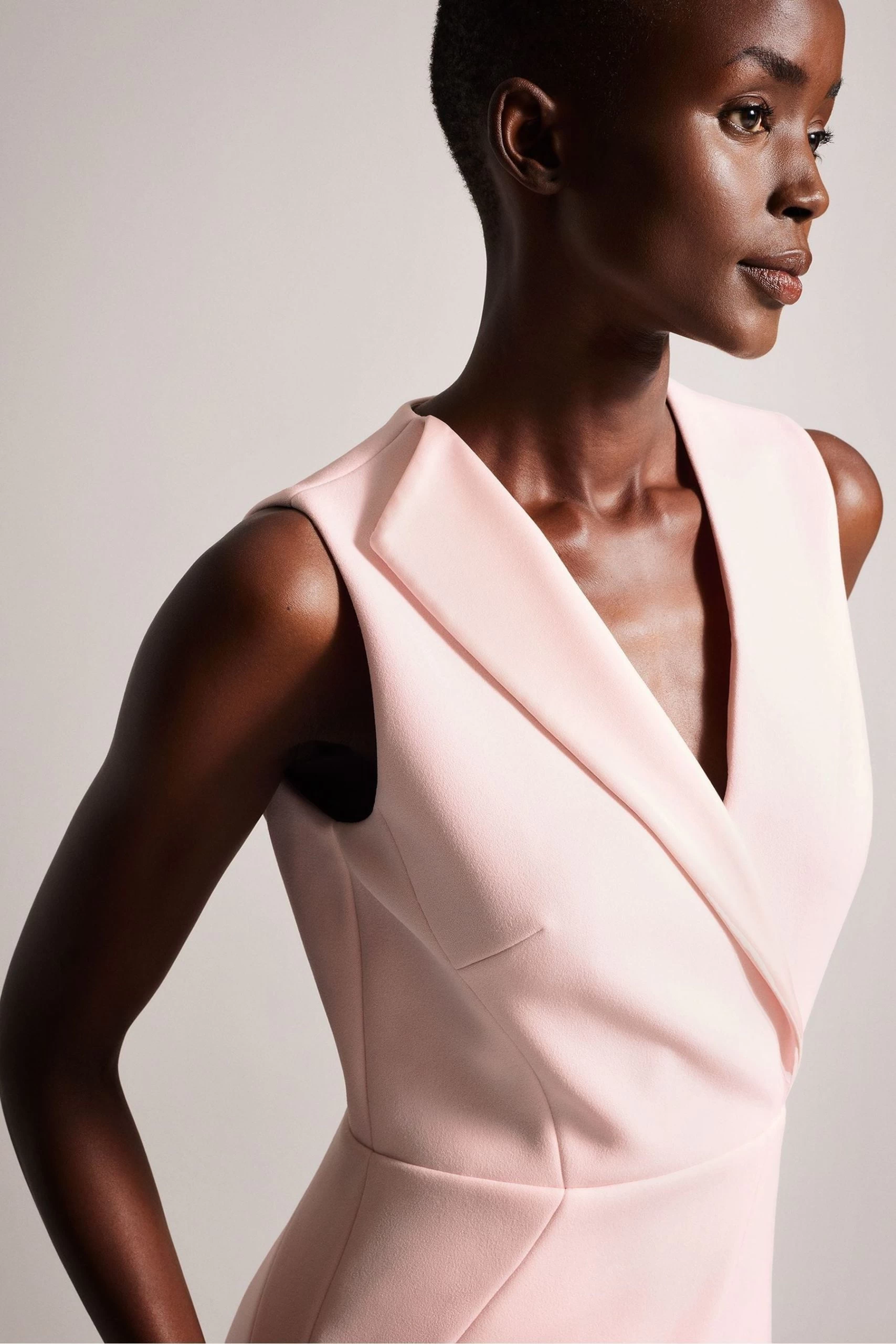 Ted Baker Tilolah Seam Detail Bodycon Nude Dress 6 Ted Baker Tilolah Seam Detail Bodycon Nude Dress - Image 4