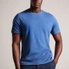 Ted Baker Blue Wilkin Short Sleeved Branded T-Shirt 1 Ted Baker Blue Wilkin Short Sleeved Branded T-Shirt -Ted Baker Shop 174040s