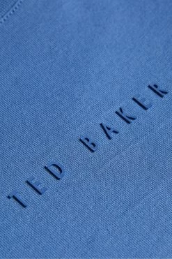 Ted Baker Blue Wilkin Short Sleeved Branded T-Shirt -Ted Baker Shop 174040s5