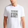 Ted Baker Farow White Short Sleeved Regular Fit Branded T-Shirt 1 Ted Baker Farow White Short Sleeved Regular Fit Branded T-Shirt -Ted Baker Shop 174753s