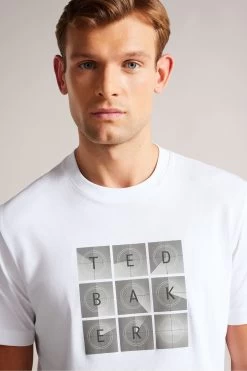 Ted Baker Farow White Short Sleeved Regular Fit Branded T-Shirt 10 Ted Baker Farow White Short Sleeved Regular Fit Branded T-Shirt -Ted Baker Shop 174753s4