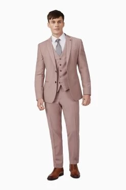 Ted Baker Pink Sharkskin Slim Suit Jacket -Ted Baker Shop 175 126s3