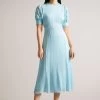 Ted Baker Sky Blue Azilea Puff Sleeve Midi Tea Dress 2 Ted Baker Sky Blue Azilea Puff Sleeve Midi Tea Dress -Ted Baker Shop 175385s