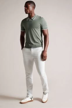 Ted Baker Green Stortfo Short Sleeved Rayon Open Neck Polo Shirt 9 Ted Baker Green Stortfo Short Sleeved Rayon Open Neck Polo Shirt -Ted Baker Shop 175465s3