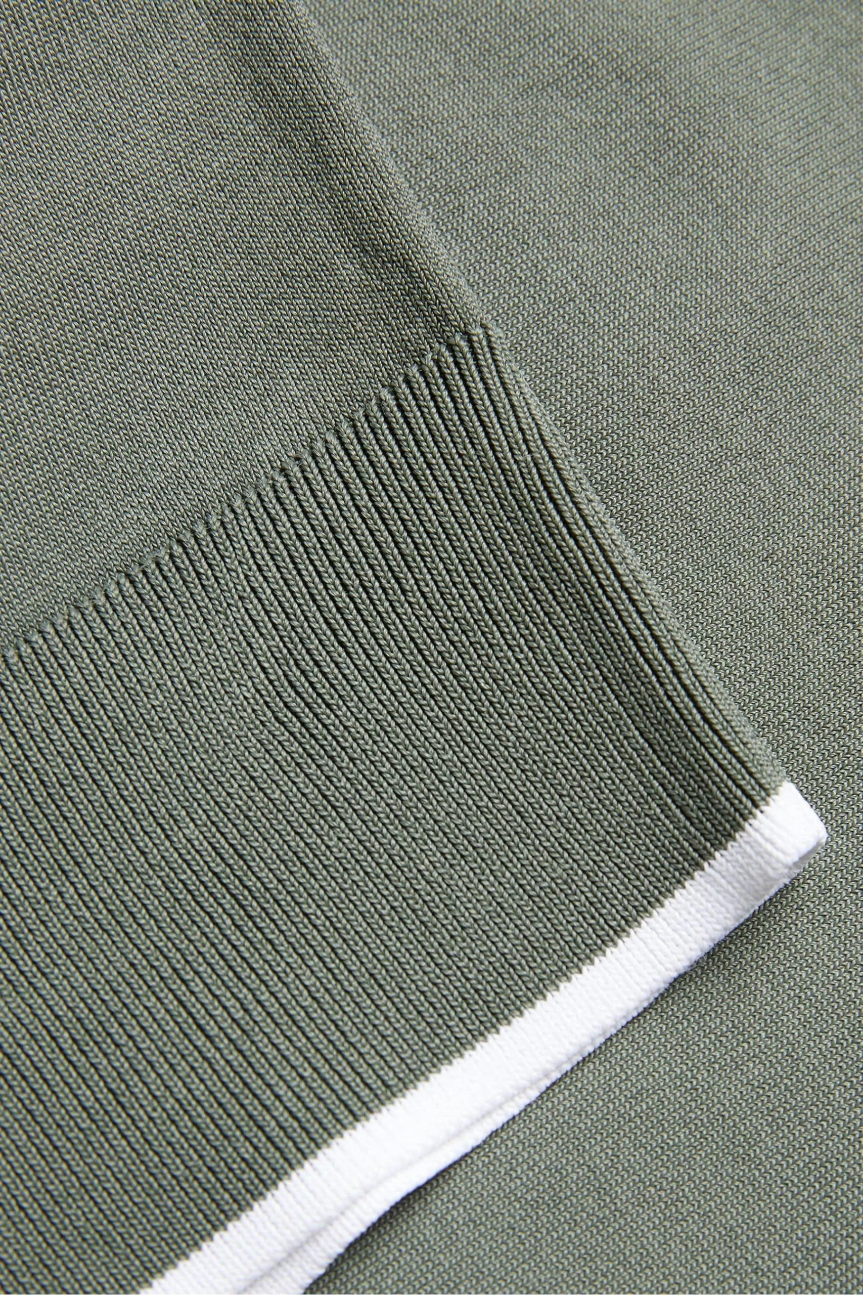 Ted Baker Green Stortfo Short Sleeved Rayon Open Neck Polo Shirt 7 Ted Baker Green Stortfo Short Sleeved Rayon Open Neck Polo Shirt - Image 5