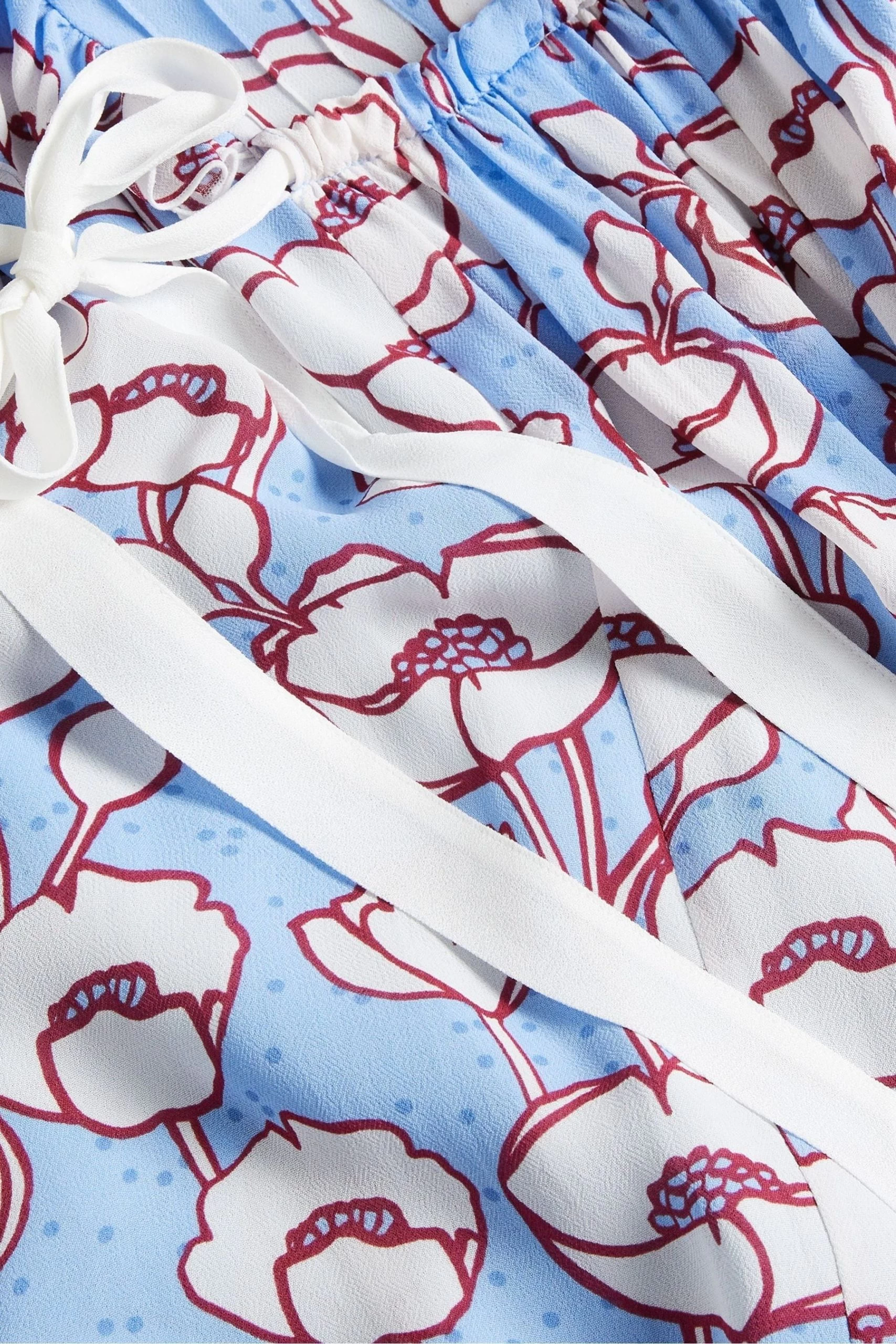 Ted Baker Blue Tindraa Sleeveless Frilled Midi Dress 6 Ted Baker Blue Tindraa Sleeveless Frilled Midi Dress - Image 4