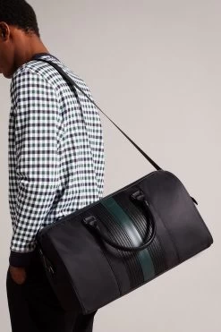 Ted Baker Rucks Black Core Twill Pu Striped Holdall 11 Ted Baker Rucks Black Core Twill Pu Striped Holdall -Ted Baker Shop 177026s5
