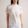Ted Baker Maralo White Relaxed T-Shirt With Grown On Sleeve 1 Ted Baker Maralo White Relaxed T-Shirt With Grown On Sleeve -Ted Baker Shop 178379s