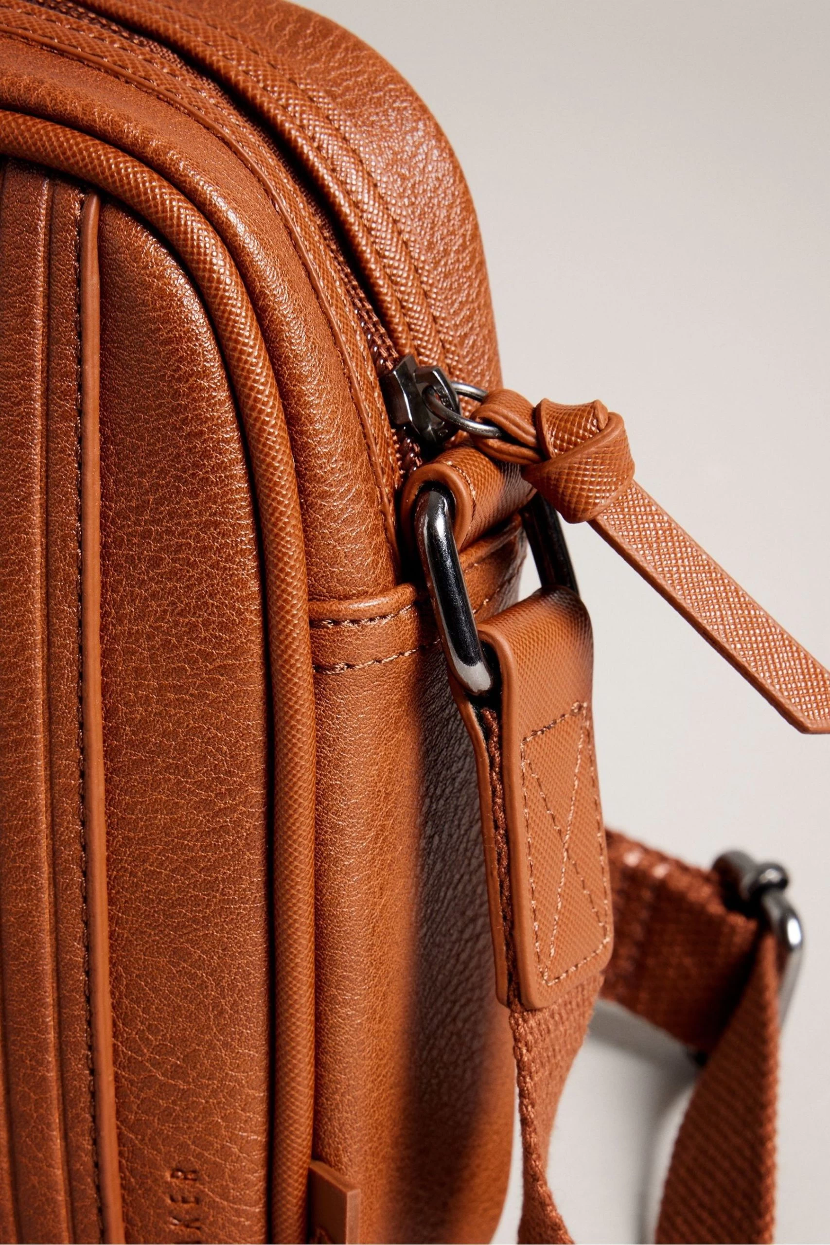 Ted Baker Evver Striped Pu Flight Brown Bag 5 Ted Baker Evver Striped Pu Flight Brown Bag - Image 3