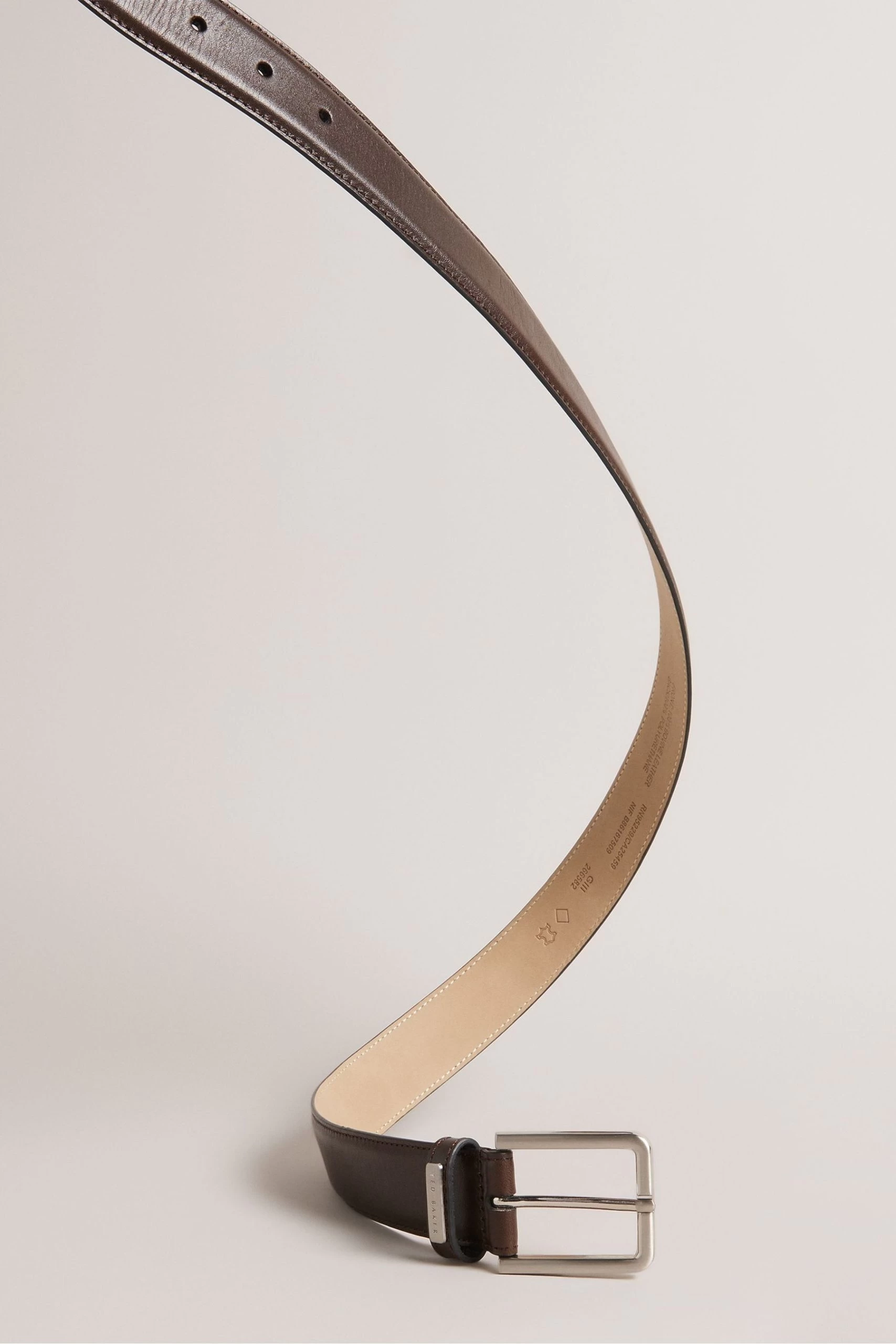 Ted Baker Wizerd Brown Brn-Choc Double Keeper Leather Belt 5 Ted Baker Wizerd Brown Brn-Choc Double Keeper Leather Belt - Image 3