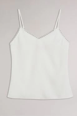 Ted Baker Andreno White Strappy Cami With Rouleaux Trims 12 Ted Baker Andreno White Strappy Cami With Rouleaux Trims -Ted Baker Shop 186499s5