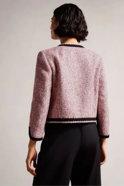 Ted Baker Pink Estiia Cropped Boucle Jacket -Ted Baker Shop 188278s2