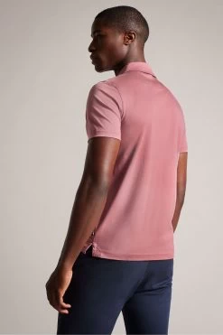 Ted Baker Pink Zeiter Short Sleeved Slim Soft Touch Polo Shirt -Ted Baker Shop 191245s2