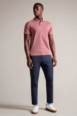 Ted Baker Pink Zeiter Short Sleeved Slim Soft Touch Polo Shirt -Ted Baker Shop 191245s3