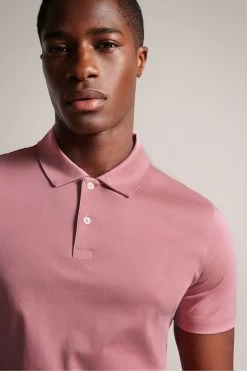 Ted Baker Pink Zeiter Short Sleeved Slim Soft Touch Polo Shirt -Ted Baker Shop 191245s4