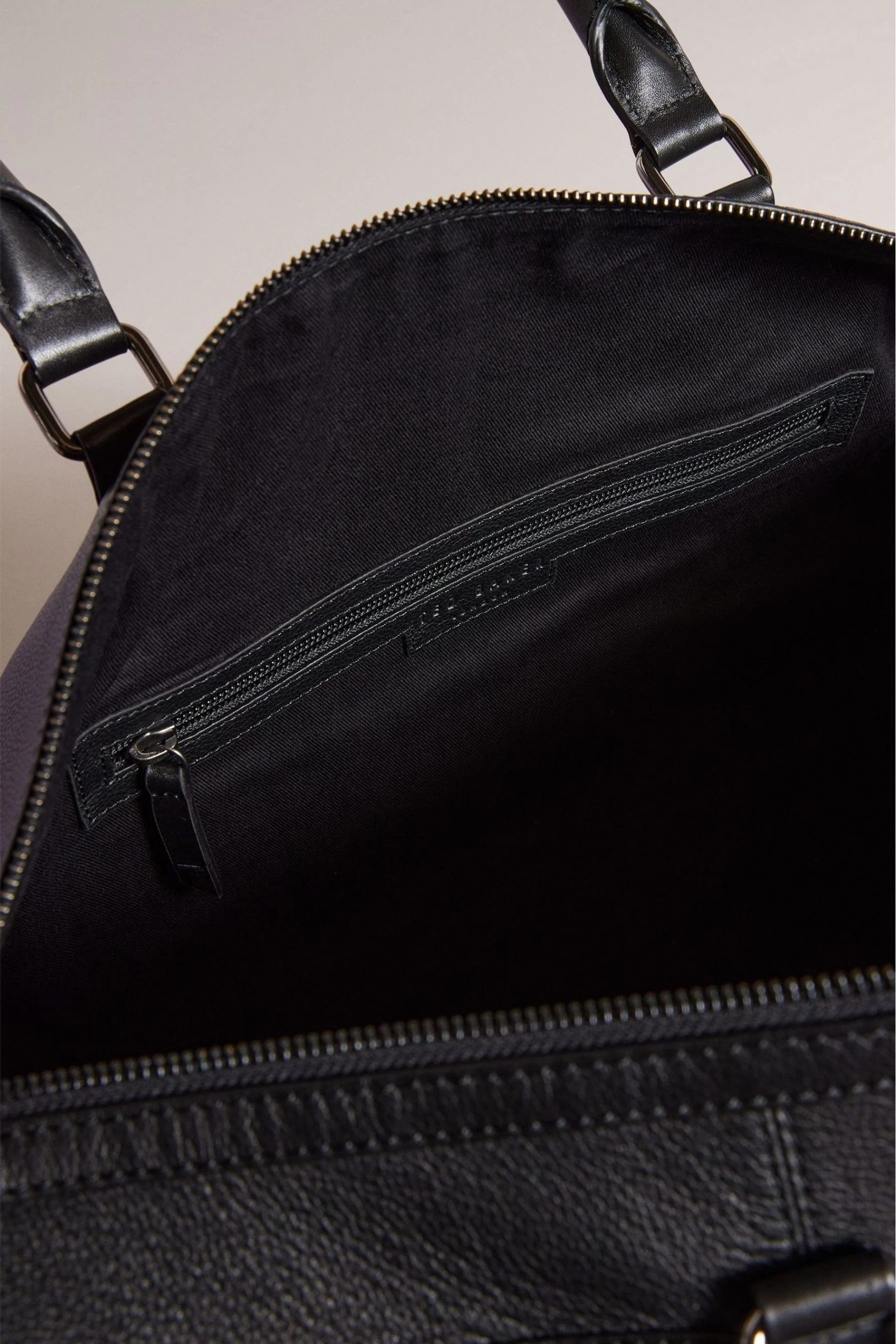 Ted Baker Canvay Black Texture Leather Holdall 5 Ted Baker Canvay Black Texture Leather Holdall - Image 3