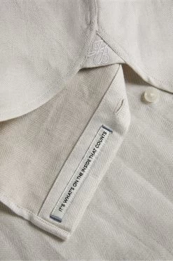 Ted Baker Natural Jasperr Long Sleeved Cotton Linen Shirt 11 Ted Baker Natural Jasperr Long Sleeved Cotton Linen Shirt -Ted Baker Shop 194067s5