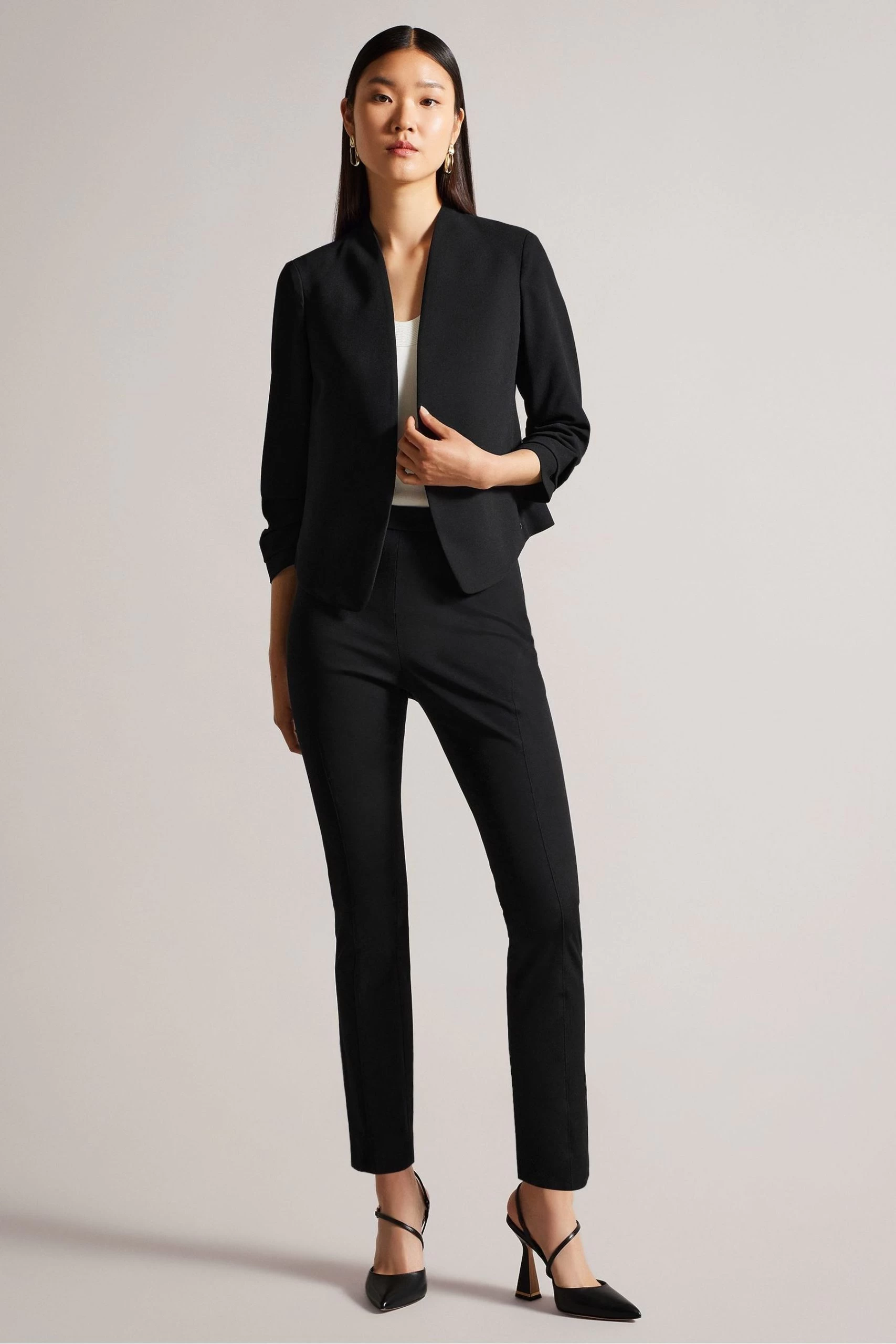 Ted Baker Black 3/4 Sleeve Crop Jacket 4 Ted Baker Black 3/4 Sleeve Crop Jacket - Image 2
