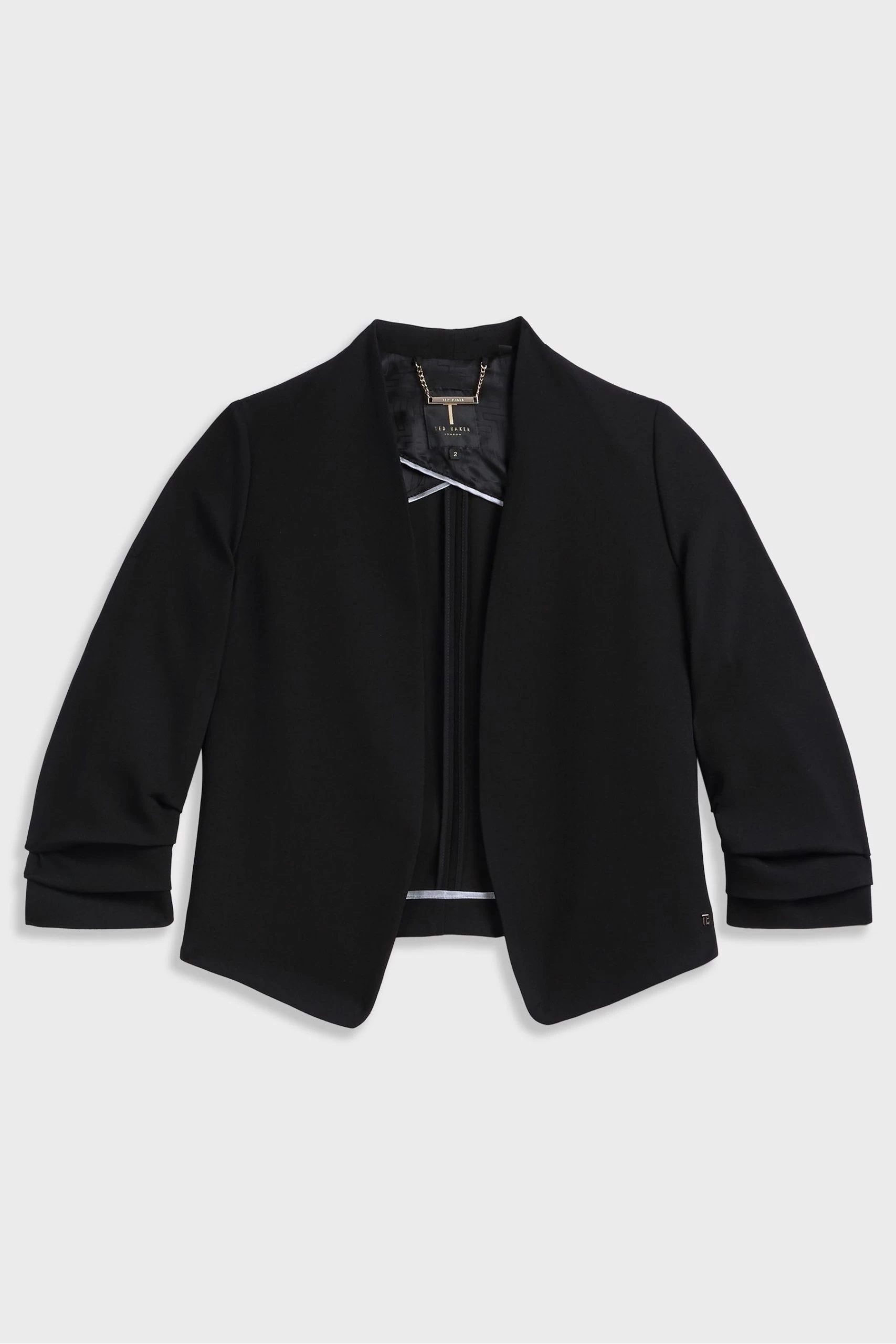 Ted Baker Black 3/4 Sleeve Crop Jacket 5 Ted Baker Black 3/4 Sleeve Crop Jacket - Image 3