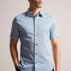 Ted Baker Blue Strisho Short Sleeve Geo Print Shirt -Ted Baker Shop 227356s