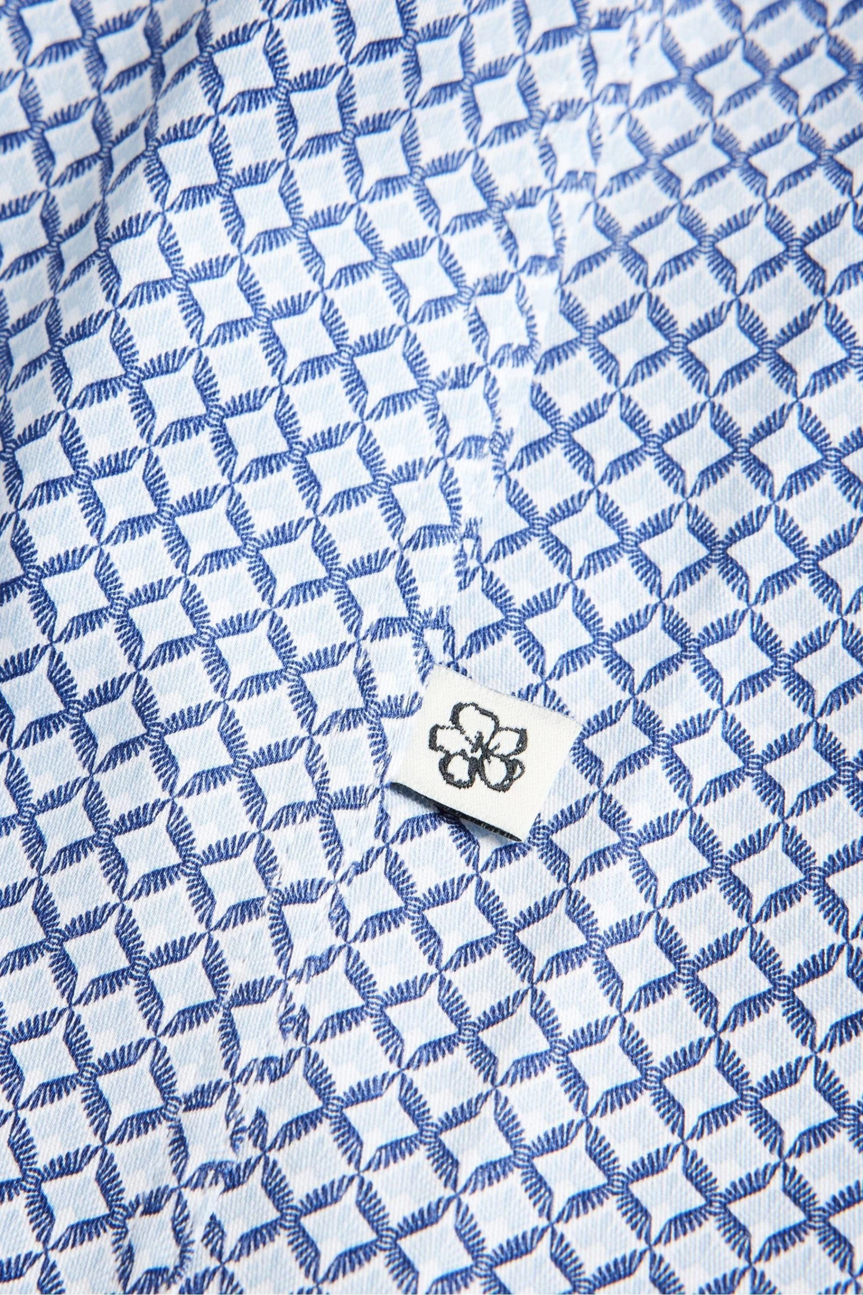 Ted Baker Blue Strisho Short Sleeve Geo Print Shirt 7 Ted Baker Blue Strisho Short Sleeve Geo Print Shirt - Image 5