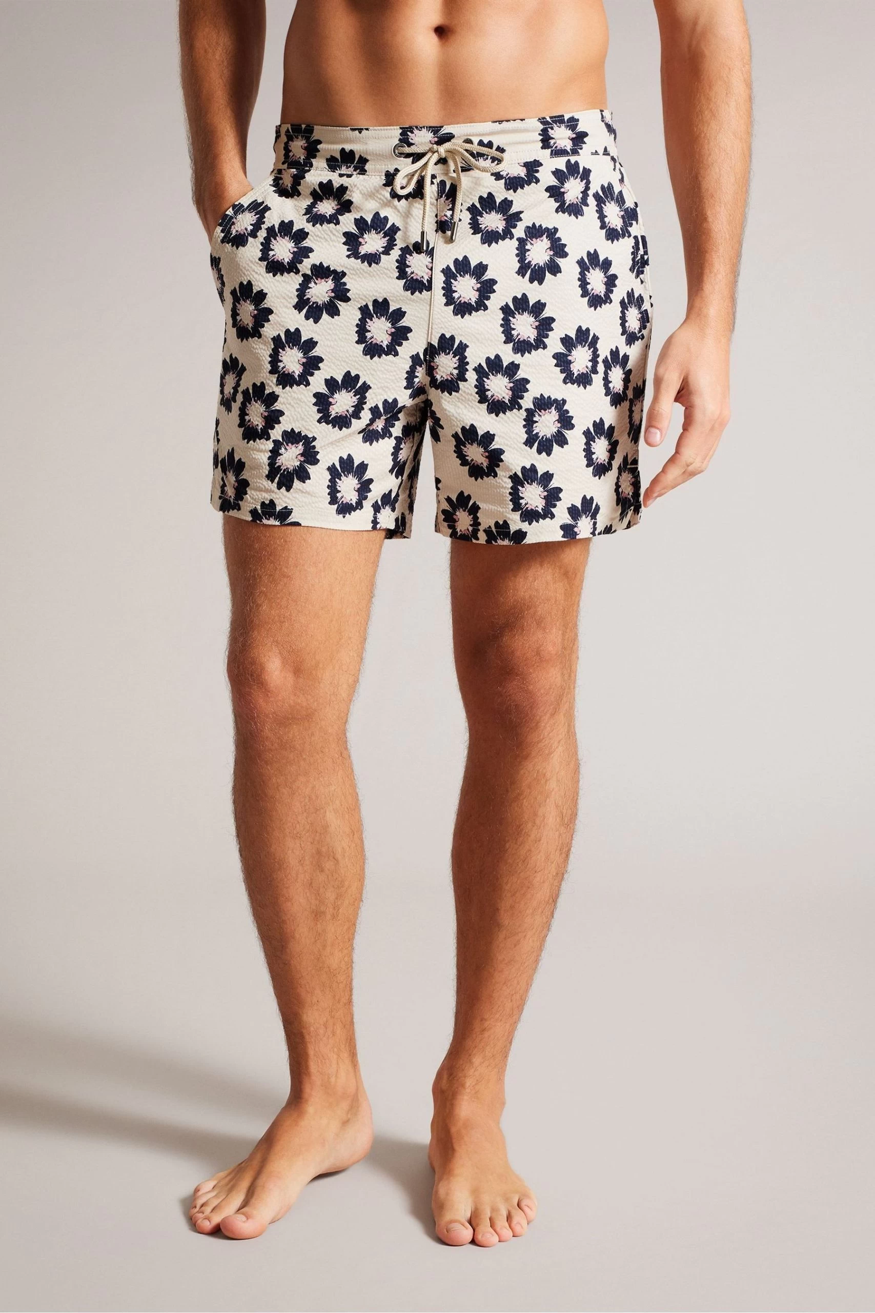 Ted Baker Cream Wiklie Floral Printed Swim Shorts 3 Ted Baker Cream Wiklie Floral Printed Swim Shorts