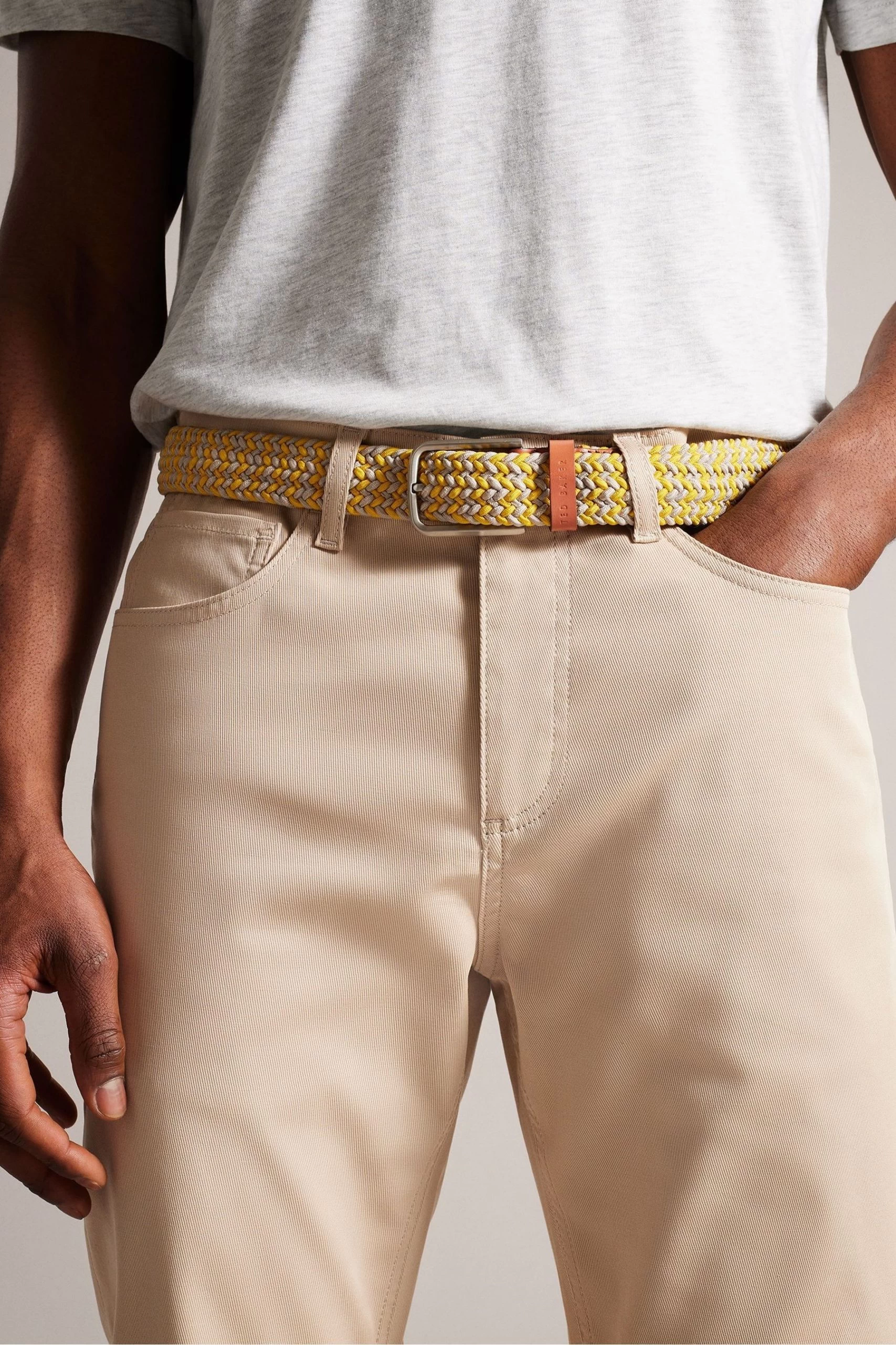 Ted Baker Yellow Callen Woven Elastic Belt 6 Ted Baker Yellow Callen Woven Elastic Belt - Image 4